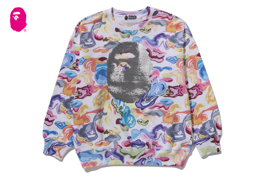 ART CAMO APE HEAD RELAXED FIT CREWNECK SWEATSHIRT