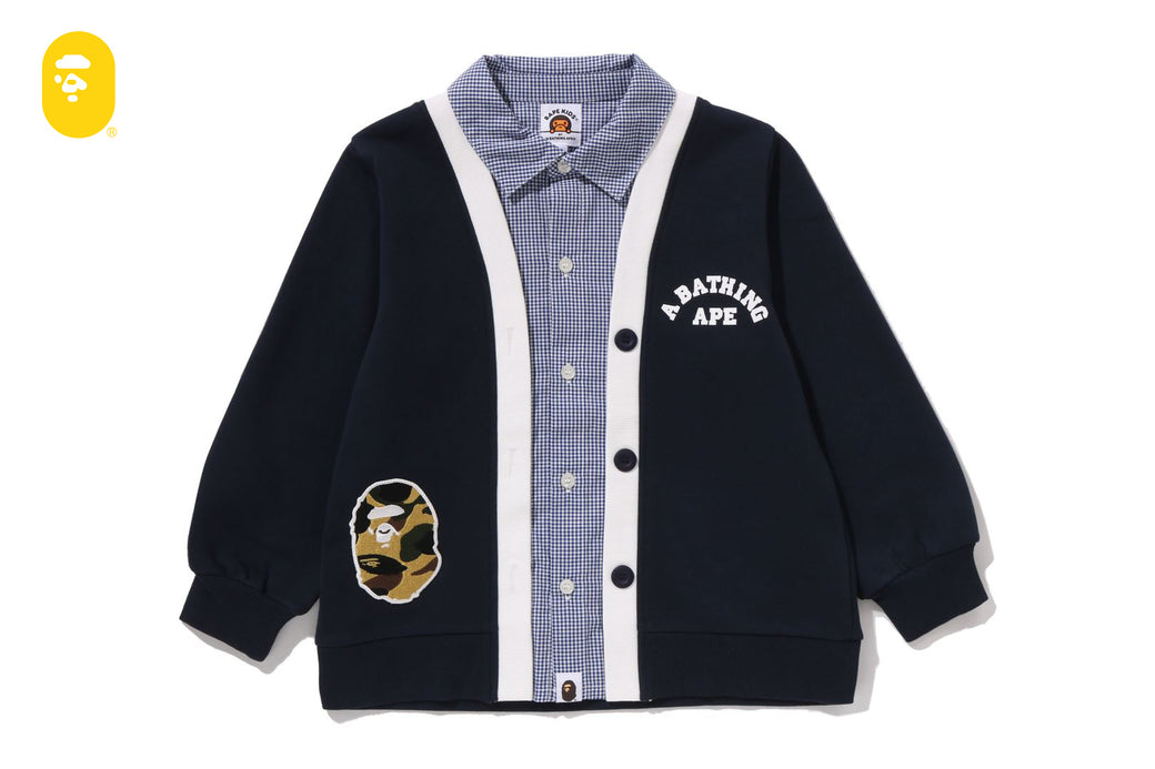 1ST CAMO APE HEAD SHIRT LAYERED CARDIGAN | bape.com