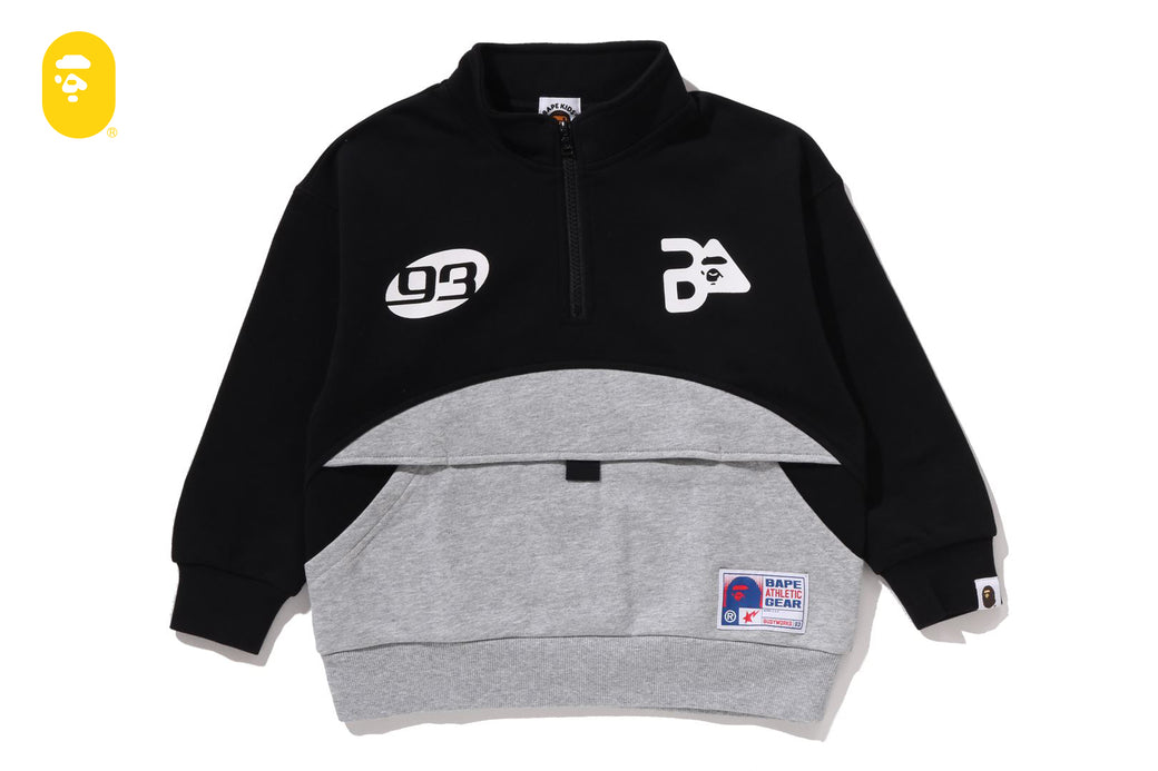 BAPE RELAXED FIT HALF ZIP SWEATSHIRT | bape.com
