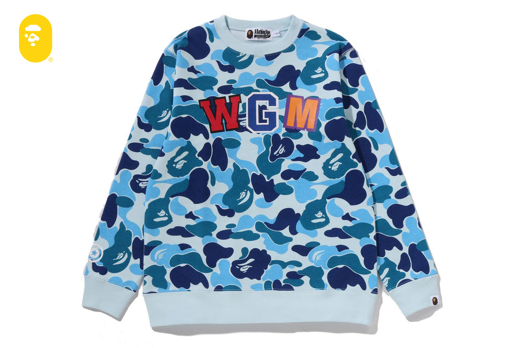 ABC CAMO SHARK CREWNECK SWEATSHIRT | bape.com