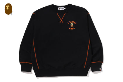 A RISING BAPE RELAXED FIT CREWNECK SWEATSHIRT