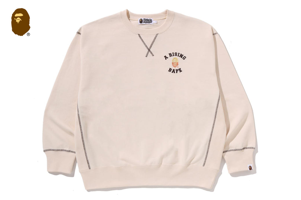A RISING BAPE RELAXED FIT CREWNECK SWEATSHIRT | bape.com