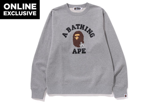 GO APE POINTER COLLEGE CREWNECK BAPEC