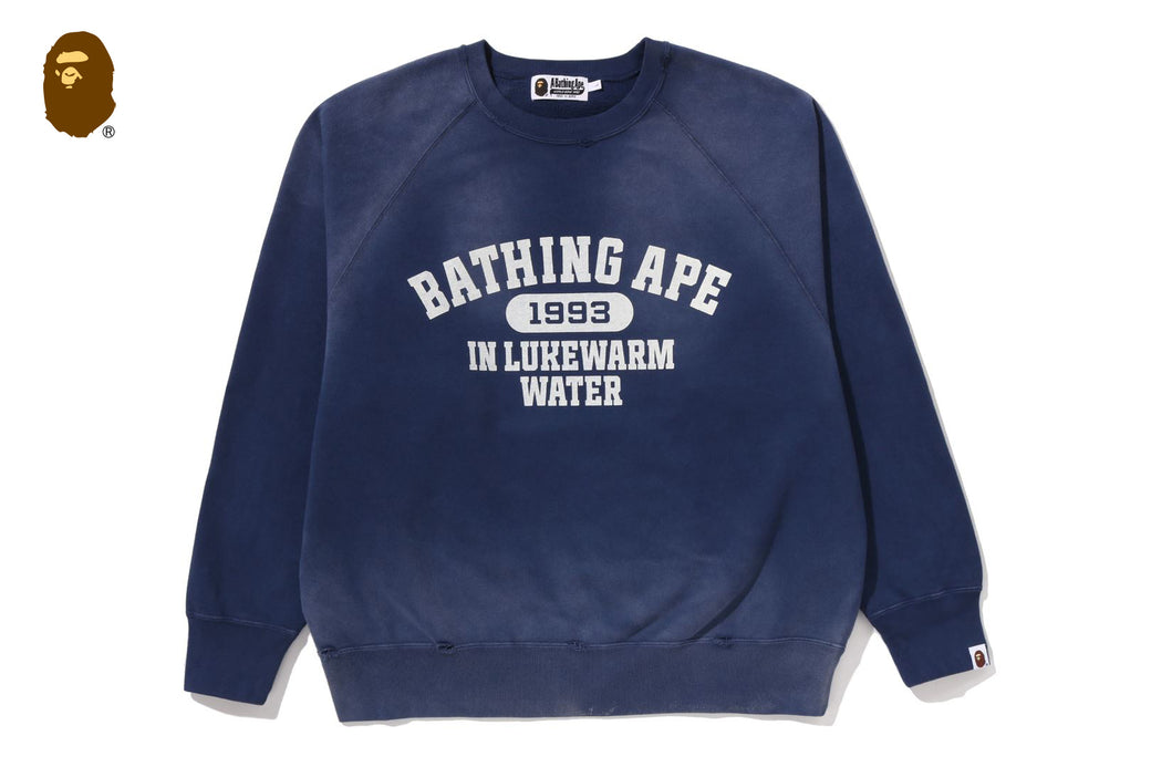 DESTROY WASHED EFFECT RELAXED FIT CREWNECK SWEATSHIRT | bape.com