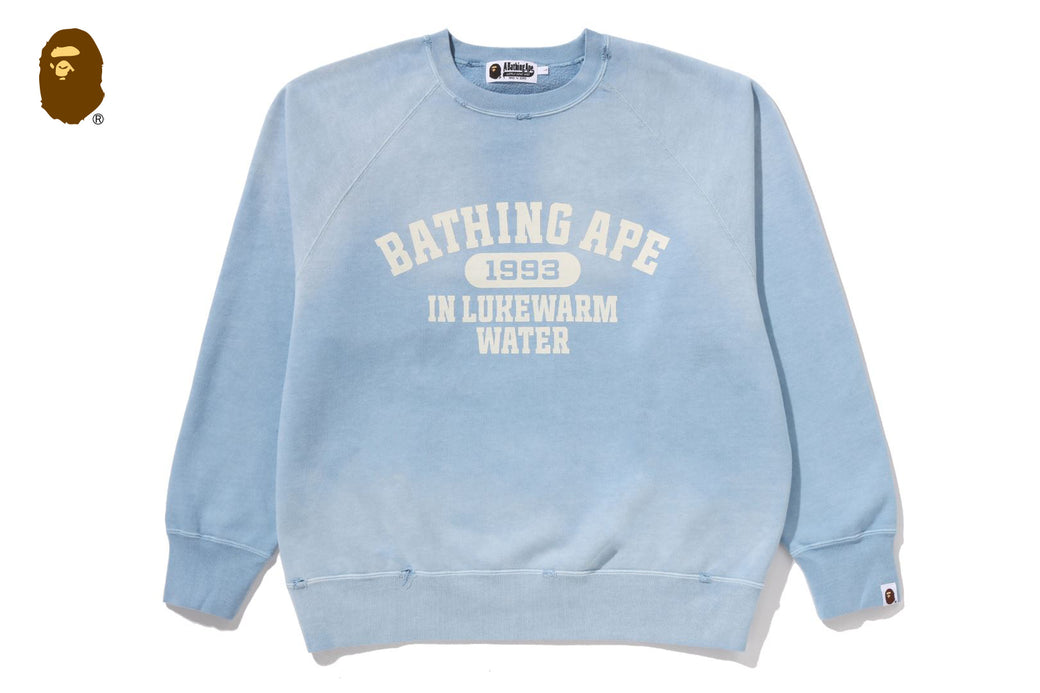 DESTROY WASHED EFFECT RELAXED FIT CREWNECK SWEATSHIRT | bape.com