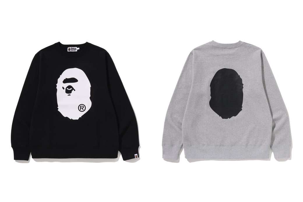 BIG APE HEAD CREWNECK SWEATSHIRT | bape.com