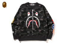 COLOR CAMO SHARK CREWNECK SWEATSHIRT