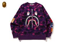 COLOR CAMO SHARK CREWNECK SWEATSHIRT