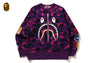 COLOR CAMO SHARK CREWNECK SWEATSHIRT
