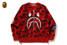 COLOR CAMO SHARK CREWNECK SWEATSHIRT