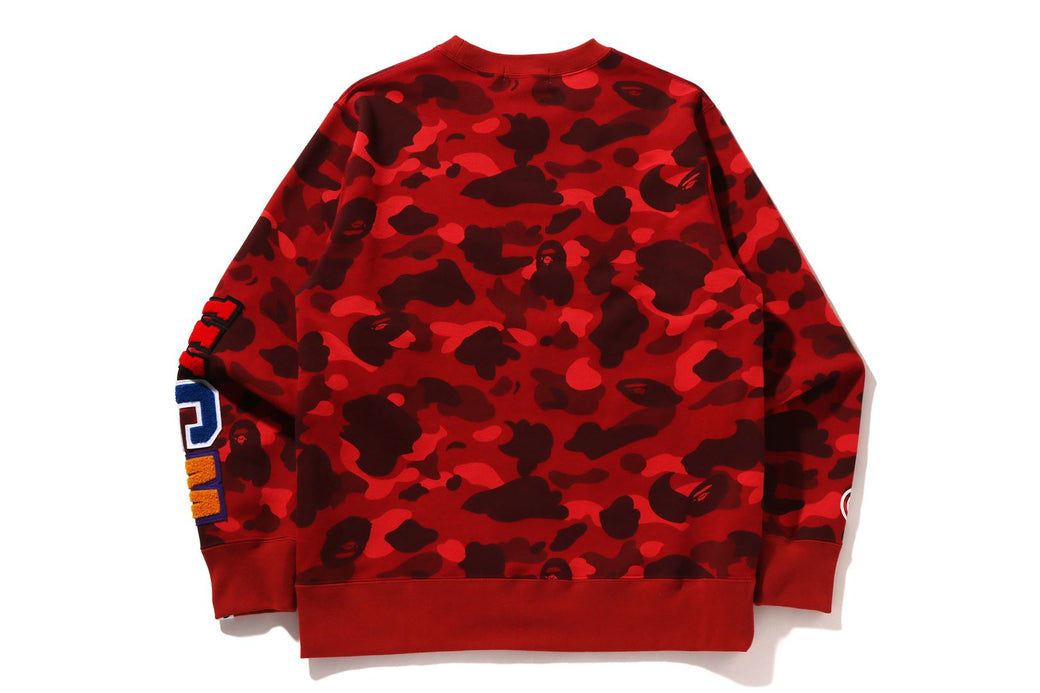 COLOR CAMO SHARK CREWNECK SWEATSHIRT | bape.com