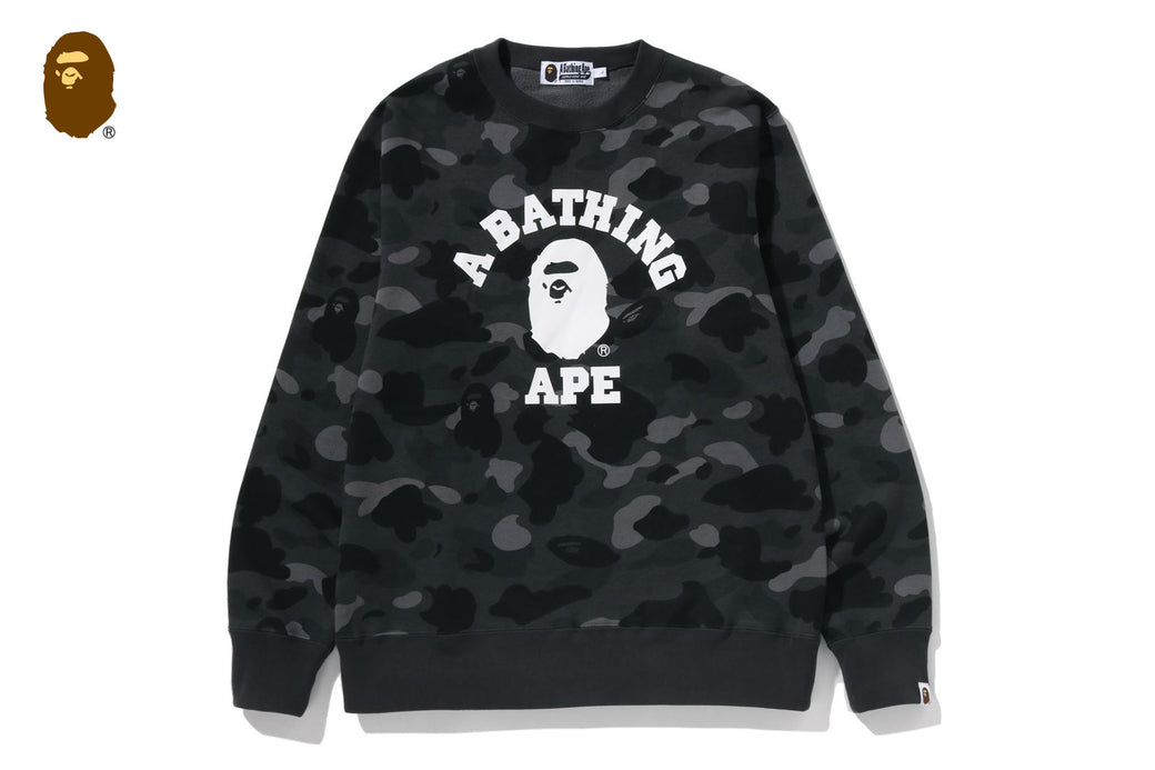 COLOR CAMO COLLEGE CREWNECK SWEATSHIRT | bape.com
