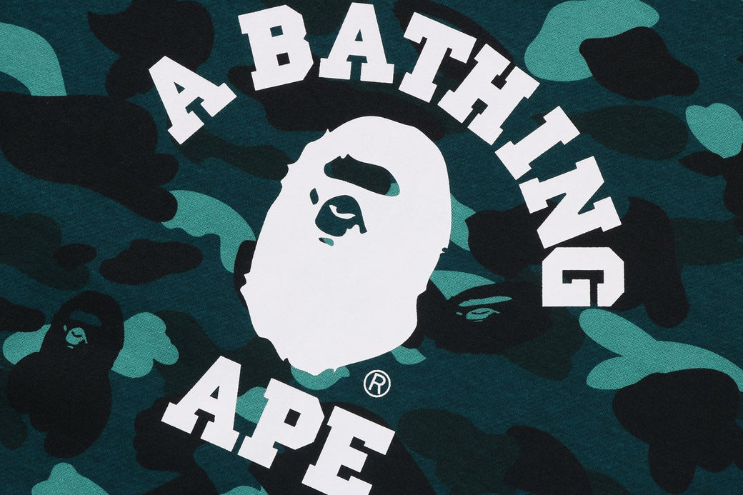 COLOR CAMO COLLEGE CREWNECK SWEATSHIRT | bape.com