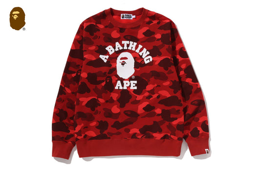 COLOR CAMO COLLEGE CREWNECK SWEATSHIRT