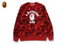 COLOR CAMO COLLEGE CREWNECK SWEATSHIRT