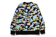 NEW MULTI CAMO RHINESTONE REGULAR FIT CREWNECK SWEATSHIRT