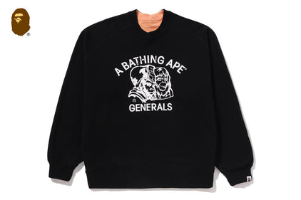 BAPE LOGO REVERSIBLE LOOSE FIT CREWNECK SWEATSHIR