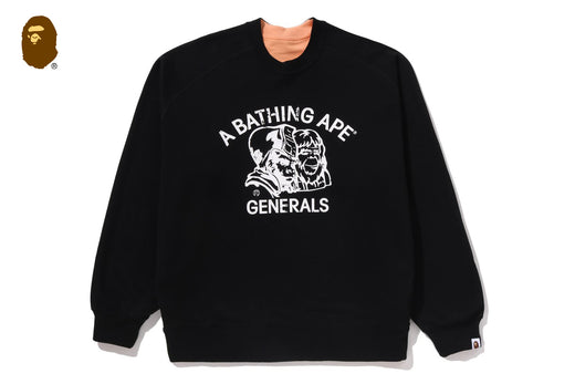 BAPE LOGO REVERSIBLE LOOSE FIT CREWNECK SWEATSHIR