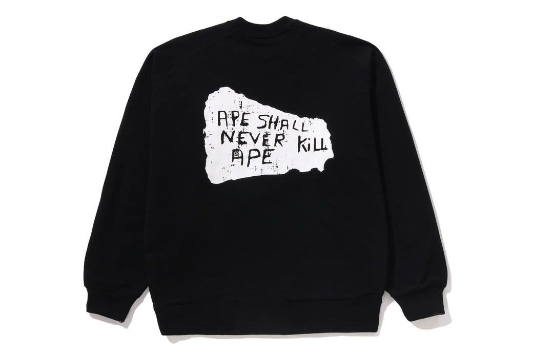 BAPE LOGO REVERSIBLE LOOSE FIT CREWNECK SWEATSHIR | bape.com