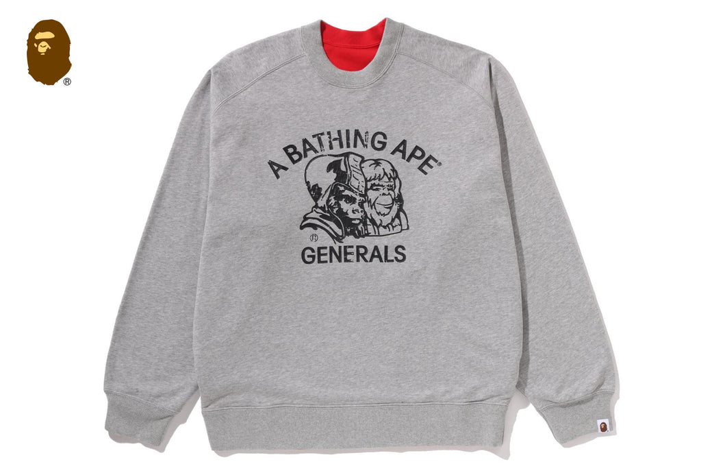 BAPE LOGO REVERSIBLE LOOSE FIT CREWNECK SWEATSHIR | bape.com