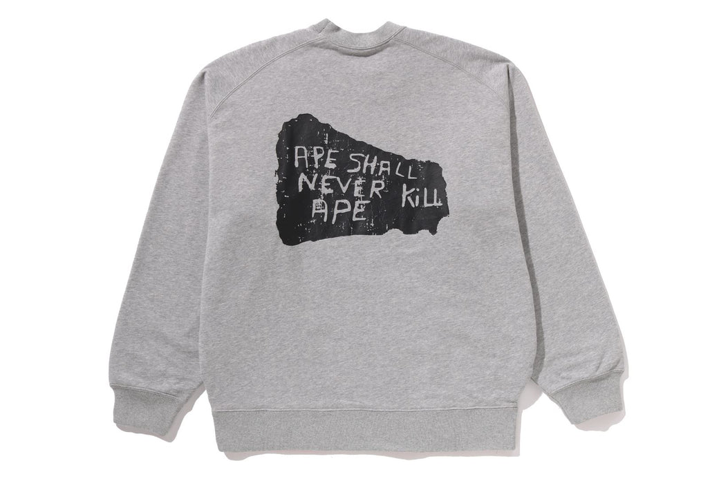 BAPE LOGO REVERSIBLE LOOSE FIT CREWNECK SWEATSHIR | bape.com