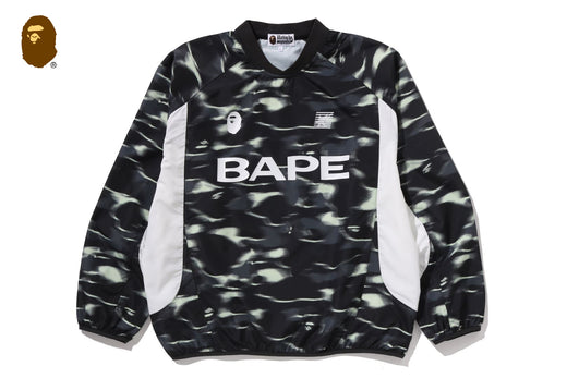 SCREEN CAMO FOOTBALL LOGO RELAXED FIT CREWNECK SWEATSHIRT
