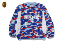 SCREEN CAMO FOOTBALL LOGO RELAXED FIT CREWNECK SWEATSHIRT