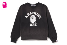 VINTAGE WASHED COLLEGE CREWNECK SWEATSHIRT