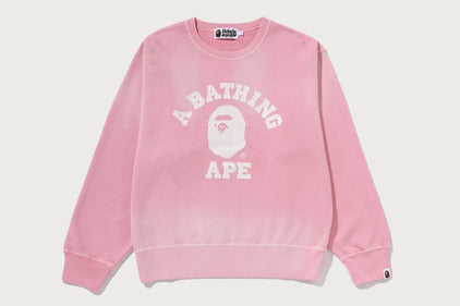 VINTAGE WASHED COLLEGE CREWNECK SWEATSHIRT