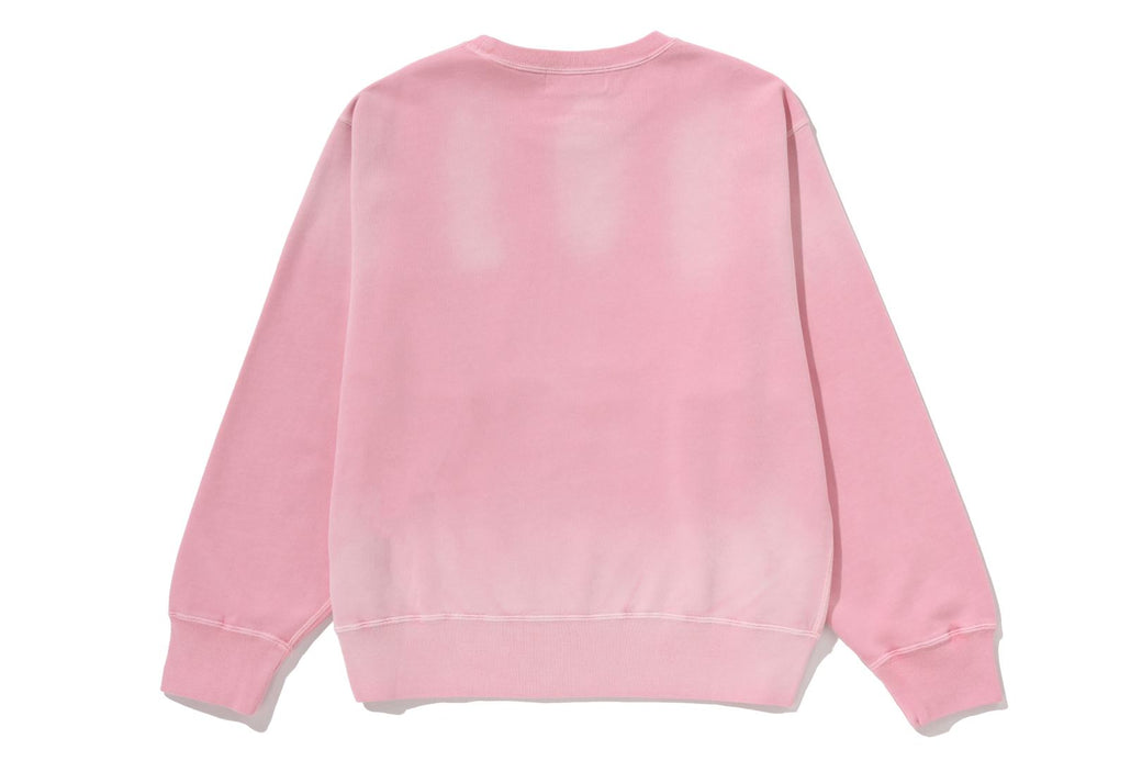 VINTAGE WASHED COLLEGE CREWNECK SWEATSHIRT | bape.com