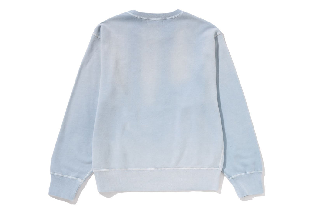 VINTAGE WASHED COLLEGE CREWNECK SWEATSHIRT | bape.com
