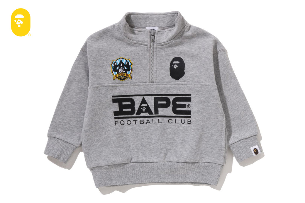BAPE EMBROIDERY PATCH RELAXED FIT HALF ZIP SWEATSHIRT | bape.com