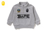 BAPE EMBROIDERY PATCH RELAXED FIT HALF ZIP SWEATSHIRT