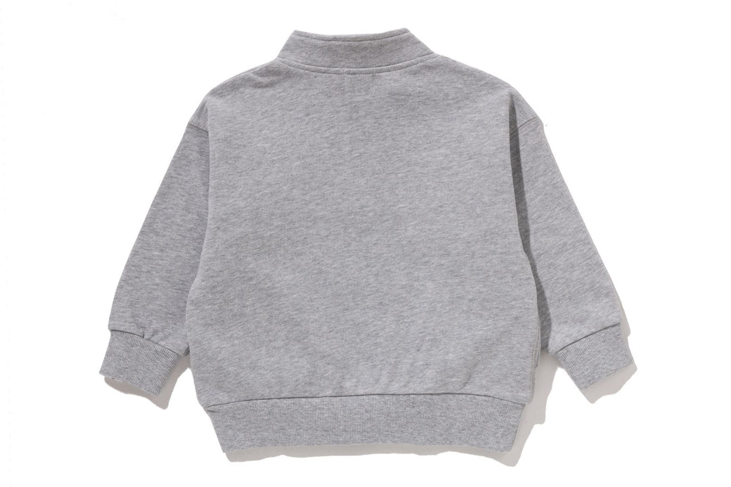 BAPE EMBROIDERY PATCH RELAXED FIT HALF ZIP SWEATSHIRT | bape.com