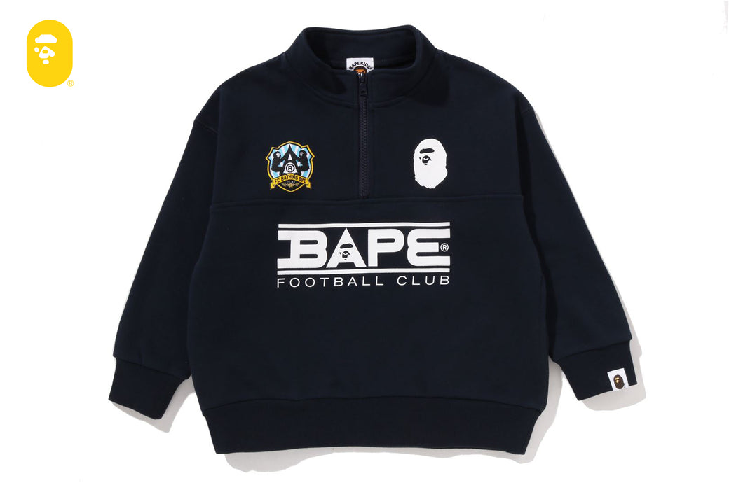 BAPE EMBROIDERY PATCH RELAXED FIT HALF ZIP SWEATSHIRT | bape.com