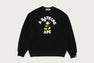 【 BAPE X DISNEY 】MICKEY MOUSE COLLEGE RELAXED FIT CREWNECK