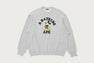 【 BAPE X DISNEY 】MICKEY MOUSE COLLEGE RELAXED FIT CREWNECK