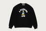 【 BAPE X DISNEY 】DONALD DUCK COLLEGE RELAXED FIT CREWNECK