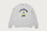 【 BAPE X DISNEY 】DONALD DUCK COLLEGE RELAXED FIT CREWNECK