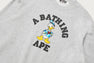 【 BAPE X DISNEY 】DONALD DUCK COLLEGE RELAXED FIT CREWNECK