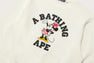【 BAPE X DISNEY 】MINNIE MOUSE COLLEGE CREWNECK SWEATSHIRT
