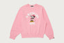 【 BAPE X DISNEY 】MINNIE MOUSE COLLEGE CREWNECK SWEATSHIRT