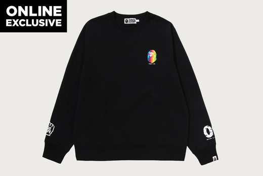 BAPE ONLINE PATCH PRINT SWEATSHIRT BAPEC