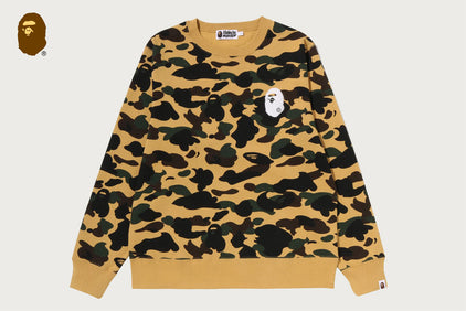 1ST CAMO APE HEAD CREWNECK SWEATSHIRT