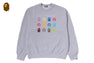 HEAVY WASHED MULTI MILO LOGO RELAXED FIT CREWNECK SWEATSHIRT