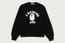 COLLEGE FUR PATCH CREWNECK SWEATSHIRT