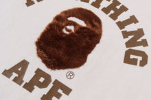 COLLEGE FUR PATCH CREWNECK SWEATSHIRT