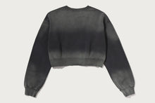 GARMENT DYE ONE POINT CROPPED CREWNECK SWEATSHIRT
