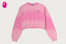 GARMENT DYE ONE POINT CROPPED CREWNECK SWEATSHIRT