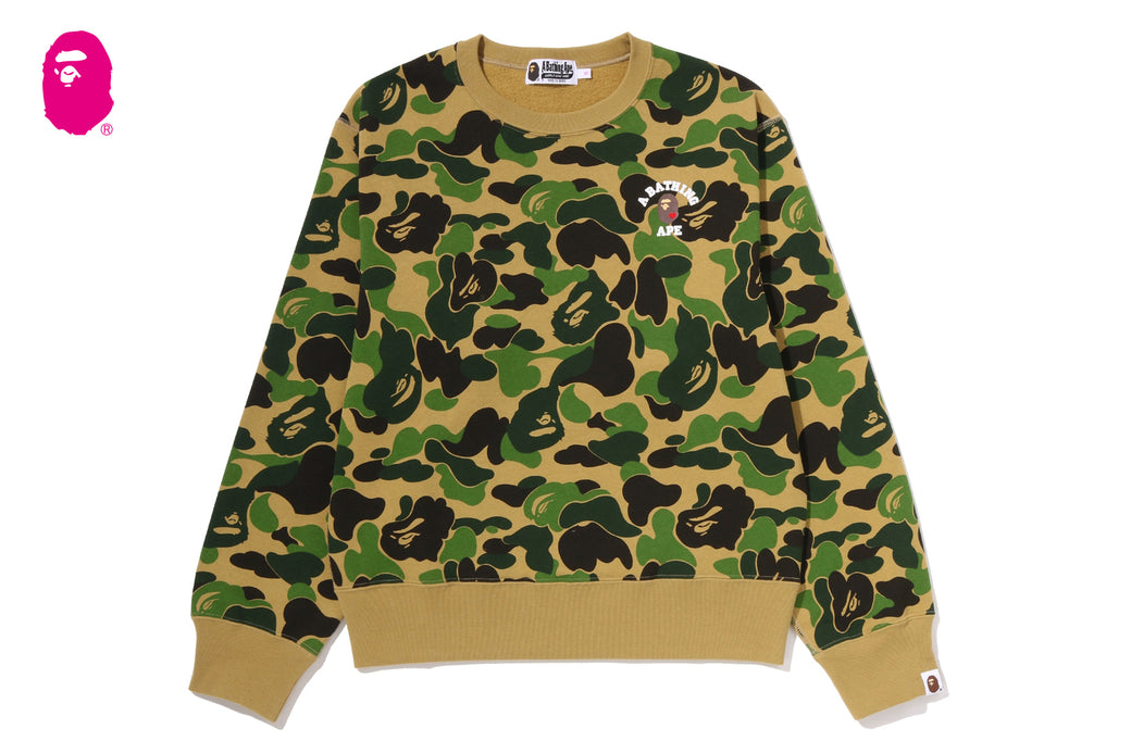ABC CAMO COLLEGE CREWNECK SWEATSHIRT | bape.com